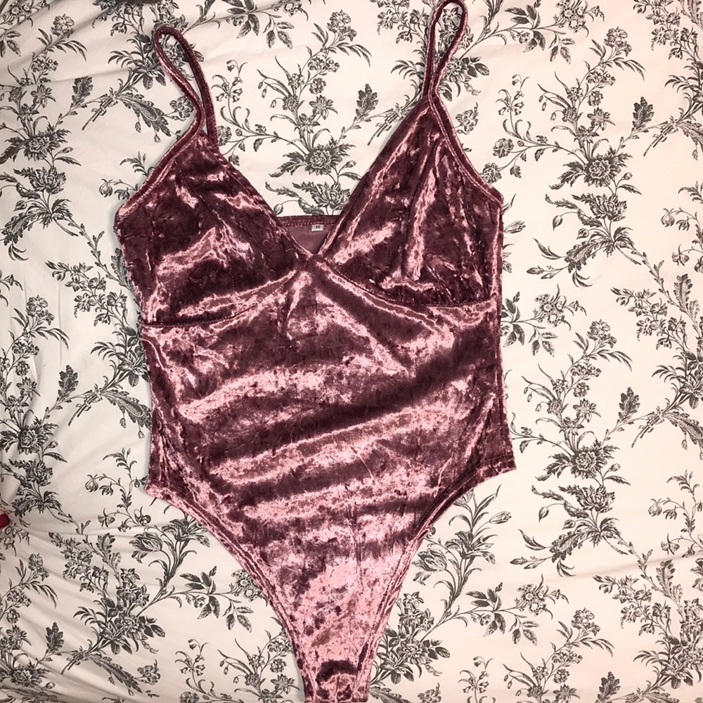 Velvet body suit